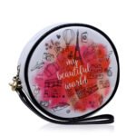 Elizabeth Arden  White Glossy Cosmetic Bag With Handtag